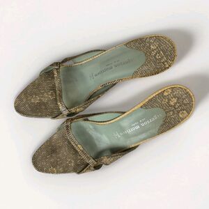 Sigerson Morrison Strappy Brown Leather Lizard skin Sandals Made in Italy sz 8B